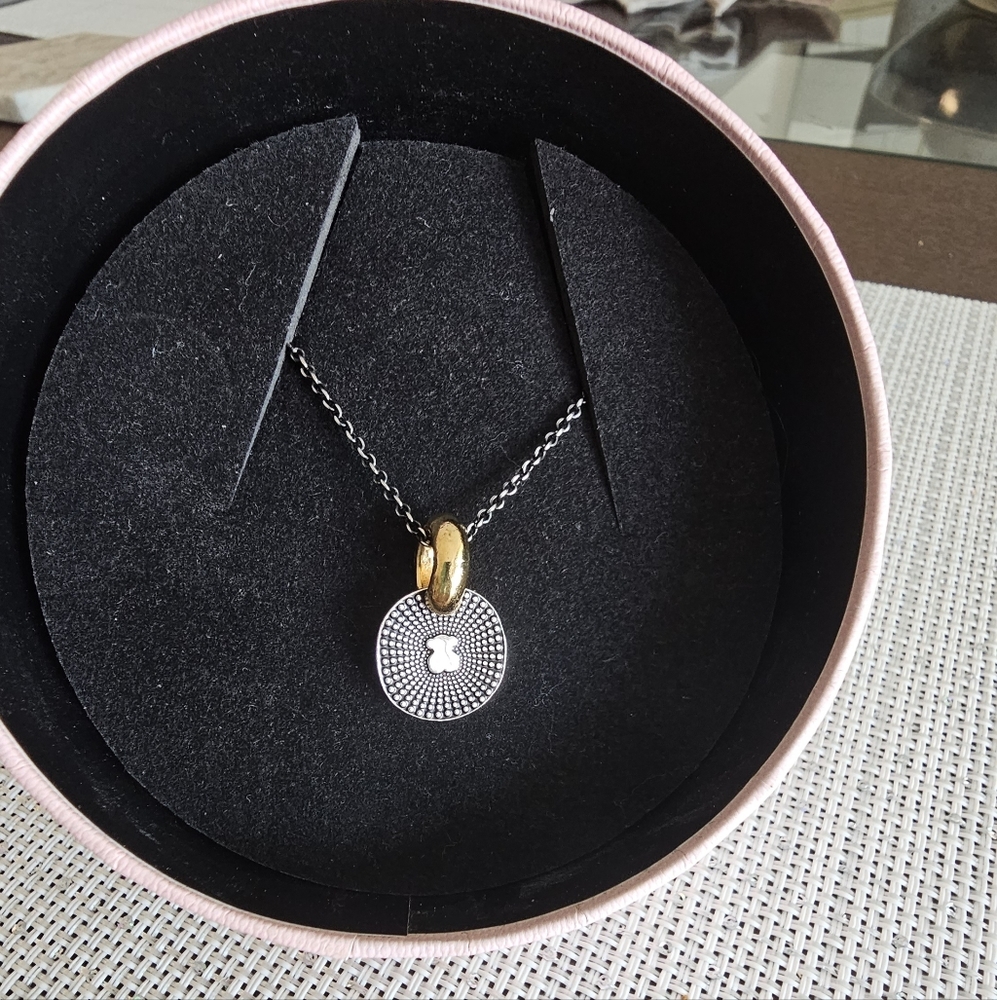 Tous black, gold and silver necklace